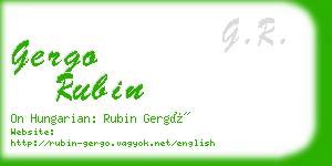 gergo rubin business card